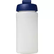 Bidon Baseline® Plus o pojemności 500 ml z wieczkiem zaciskowym, biały, niebieski