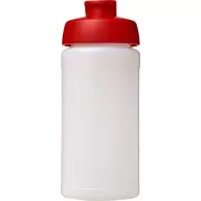 Bidon Baseline® Plus o pojemności 500 ml z wieczkiem zaciskowym, biały, czerwony