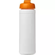 Bidon Baseline® Plus o pojemności 750 ml z wieczkiem zaciskowym, biały, pomarańczowy
