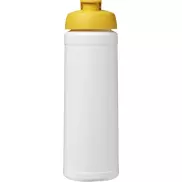 Bidon Baseline® Plus o pojemności 750 ml z wieczkiem zaciskowym, biały, żółty