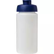 Bidon Baseline® Plus o pojemności 500 ml z wieczkiem zaciskowym i uchwytem, biały, niebieski