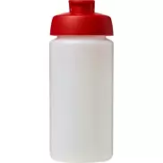 Bidon Baseline® Plus o pojemności 500 ml z wieczkiem zaciskowym i uchwytem, biały, czerwony