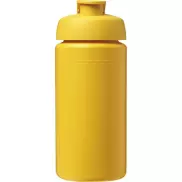 Bidon Baseline® Plus o pojemności 500 ml z wieczkiem zaciskowym i uchwytem, żółty