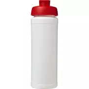 Bidon Baseline® Plus o pojemności 750 ml z wieczkiem zaciskowym i uchwytem, biały, czerwony
