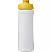 Bidon Baseline® Plus o pojemności 750 ml z wieczkiem zaciskowym i uchwytem, biały, żółty
