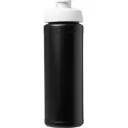 Bidon Baseline® Plus o pojemności 750 ml z wieczkiem zaciskowym i uchwytem, czarny, biały
