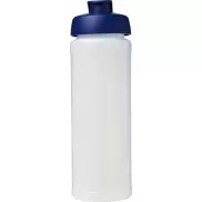 Bidon Baseline® Plus o pojemności 750 ml z wieczkiem zaciskowym i uchwytem, biały, niebieski