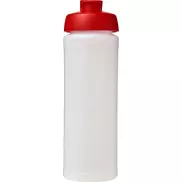 Bidon Baseline® Plus o pojemności 750 ml z wieczkiem zaciskowym i uchwytem, biały, czerwony