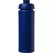 Bidon Baseline® Plus o pojemności 750 ml z wieczkiem zaciskowym i uchwytem, niebieski
