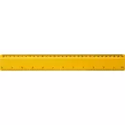 Linijka Renzo o długości 30 cm wykonana z tworzywa sztucznego, żółty