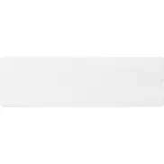 Linijka Ellison o długości 15 cm wykonana z tworzywa sztucznego z papierową wkładką, biały