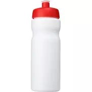 Bidon Baseline® Plus o pojemności 650 ml, biały, czerwony