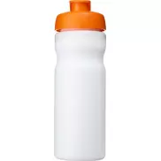 Bidon Baseline® Plus o pojemności 650 ml z otwieranym wieczkiem, biały, pomarańczowy