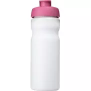 Bidon Baseline® Plus o pojemności 650 ml z otwieranym wieczkiem, biały, różowy