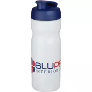 Bidon Baseline® Plus o pojemności 650 ml z otwieranym wieczkiem, biały, niebieski