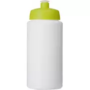 Bidon Baseline® Plus o pojemności 500 ml ze sportowym wieczkiem i uchwytem, biały, zielony