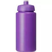 Bidon Baseline® Plus o pojemności 500 ml ze sportowym wieczkiem i uchwytem, fioletowy