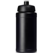Bidon Baseline® Plus o pojemności 500 ml z wieczkiem sportowym, czarny