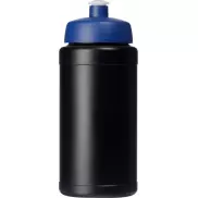Bidon Baseline® Plus o pojemności 500 ml z wieczkiem sportowym, czarny, niebieski