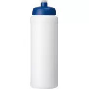 Bidon Baseline® Plus o pojemności 750 ml ze sportowym wieczkiem i uchwytem, biały, niebieski