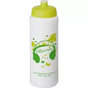 Bidon Baseline® Plus o pojemności 750 ml ze sportowym wieczkiem i uchwytem, biały, zielony