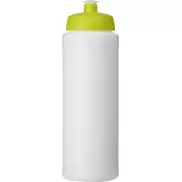 Bidon Baseline® Plus o pojemności 750 ml ze sportowym wieczkiem i uchwytem, biały, zielony