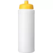 Bidon Baseline® Plus o pojemności 750 ml ze sportowym wieczkiem i uchwytem, biały, żółty