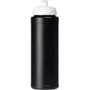 Bidon Baseline® Plus o pojemności 750 ml ze sportowym wieczkiem i uchwytem, czarny, biały