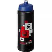 Bidon Baseline® Plus o pojemności 750 ml ze sportowym wieczkiem i uchwytem, czarny, niebieski