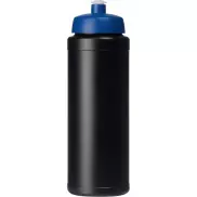 Bidon Baseline® Plus o pojemności 750 ml ze sportowym wieczkiem i uchwytem, czarny, niebieski