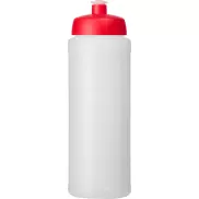 Bidon Baseline® Plus o pojemności 750 ml ze sportowym wieczkiem i uchwytem, biały, czerwony