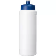 Bidon Baseline® Plus o pojemności 750 ml z wieczkiem sportowym, biały, niebieski