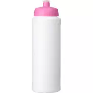 Bidon Baseline® Plus o pojemności 750 ml z wieczkiem sportowym, biały, różowy