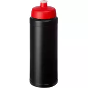 Bidon Baseline® Plus o pojemności 750 ml z wieczkiem sportowym, czarny, czerwony