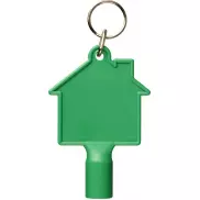 Klucz do skrzynki licznika w kształcie domku Maximilian z brelokiem, zielony