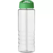 Bidon H2O Treble o pojemności 750 ml z wieczkiem z dzióbkiem, biały, zielony