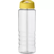 Bidon H2O Treble o pojemności 750 ml z wieczkiem z dzióbkiem, biały, żółty