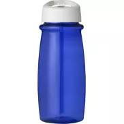 Bidon H2O Pulse o pojemności 600 ml z wieczkiem z dzióbkiem, niebieski, biały
