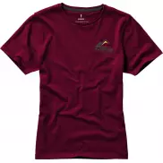 Damski t-shirt Nanaimo z krótkim rękawem, l, czerwony