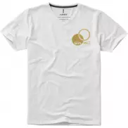 Męski T-shirt organiczny Kawartha z krótkim rękawem, l, biały