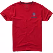 Męski T-shirt organiczny Kawartha z krótkim rękawem, s, czerwony