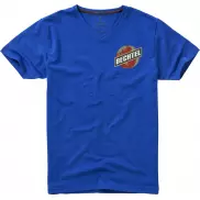 Męski T-shirt organiczny Kawartha z krótkim rękawem, l, niebieski