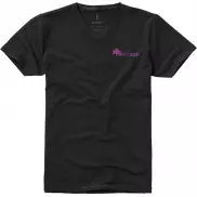 Męski T-shirt organiczny Kawartha z krótkim rękawem, m, czarny