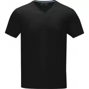 Męski T-shirt organiczny Kawartha z krótkim rękawem, l, czarny