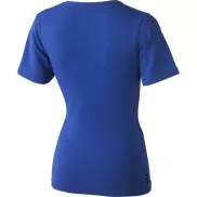 Damski T-shirt organiczny Kawartha z krótkim rękawem, l, niebieski