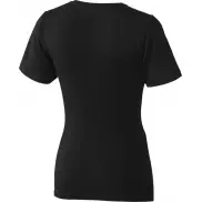 Damski T-shirt organiczny Kawartha z krótkim rękawem, s, czarny