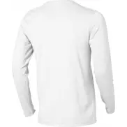 Męski T-shirt organiczny Ponoka z długim rękawem, m, biały
