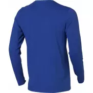 Męski T-shirt organiczny Ponoka z długim rękawem, xs, niebieski
