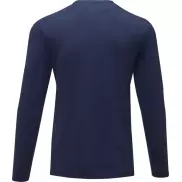 Męski T-shirt organiczny Ponoka z długim rękawem, l, niebieski