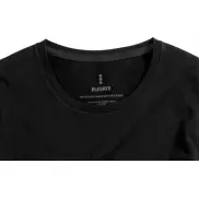 Męski T-shirt organiczny Ponoka z długim rękawem, s, czarny